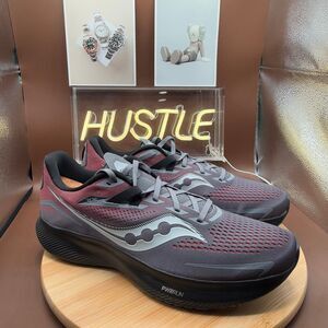 Saucony Ride 15 Charcoal/Ember Men's Running Shoes Sz 13
